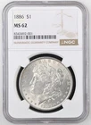 1886 Morgan Dollar NGC Certified MS62