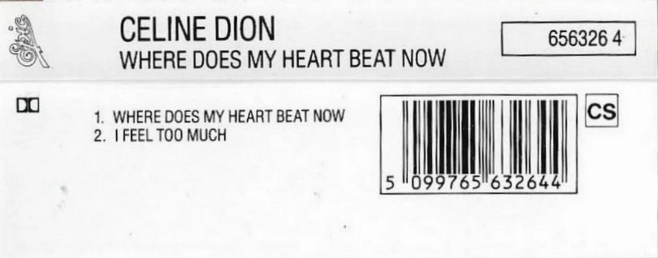 Celine Dion Where Does My Heart Beat Now cassette single Pop Vocal Ballad - Image 4 of 4