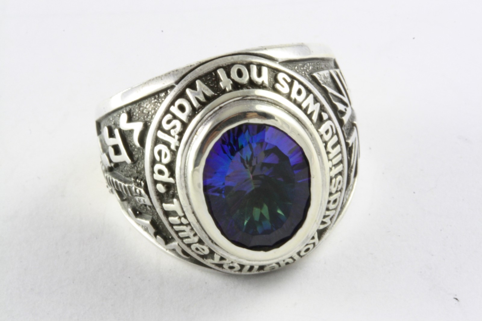 Hippie Hip Hop Ring Flower Children Signet Ring Silver 925 Real Silver / 415