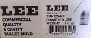 Lee 6 Cavity Bullet Mold for 38 Special, 357 Magnum, 38 Colt N.P, 38 S&W 90306