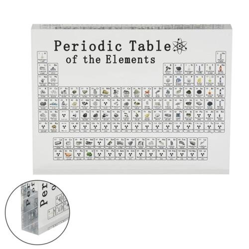 Acrylic Periodic Table Display with Elements School Kids Teaching Chemical Real - Picture 1 of 12