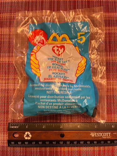 McDonald's Happy Meal Toy ty Rocket the Blue Jay Toy Animal #5 Dated: 1999