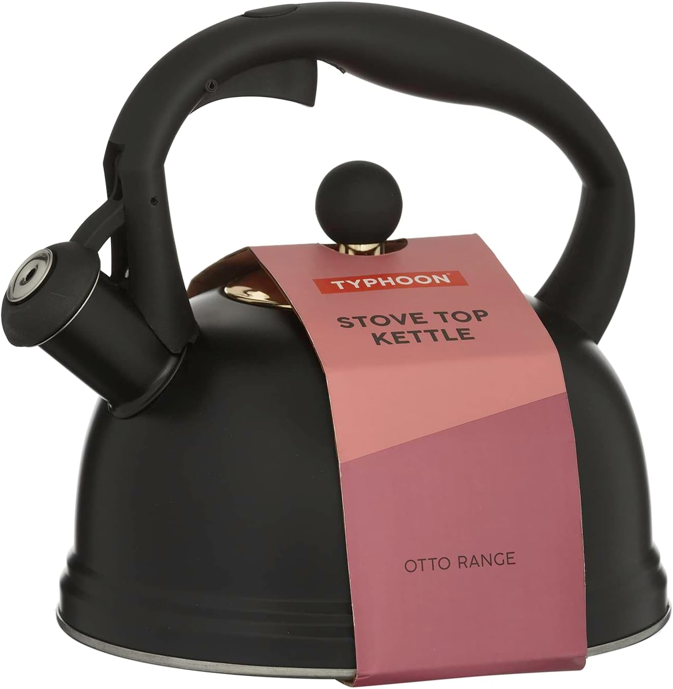 Typhoon Otto Black Stovetop Whistling Kettle 2 Litre for sale online eBay