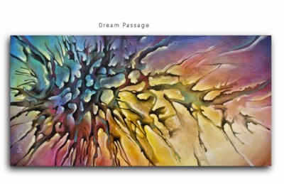 modern art soft fluid colorful abstract art original Mike Lang liquid movement A