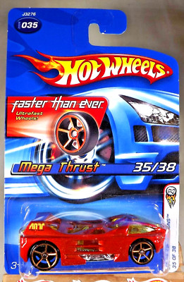 2006 Hot Wheels Faster Than Ever #35 First Editions 35/38 MEGA THRUST Orange