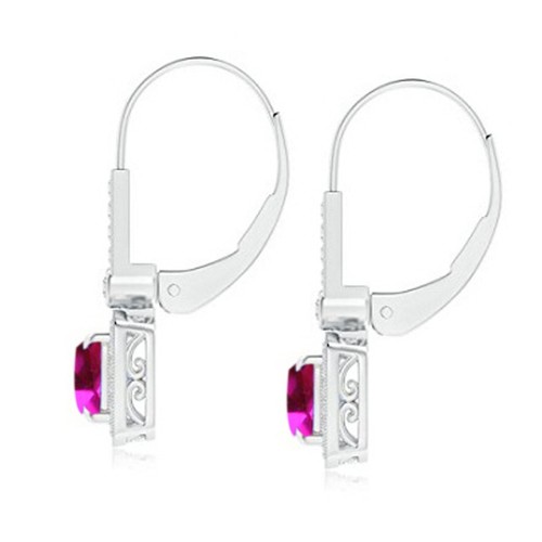 3.05Ct Natural African Tourmaline IGI Certified Diamond Earrings In 14KT Gold - Picture 2 of 3