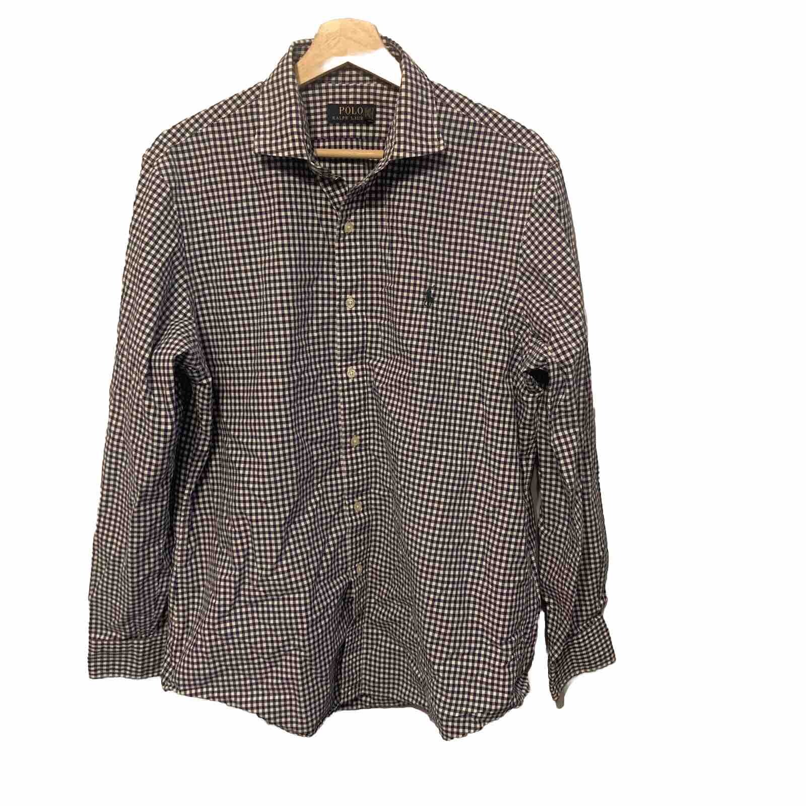 Polo Ralph Lauren camicia uomo grande bottoni blu navy gingham check verde pony