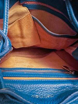 Meli Melo Thela blue genuine leather large halo top handle backpack Meli Melo | Bags | Meli Melo Thela Blue Genuine Leather  main image 2