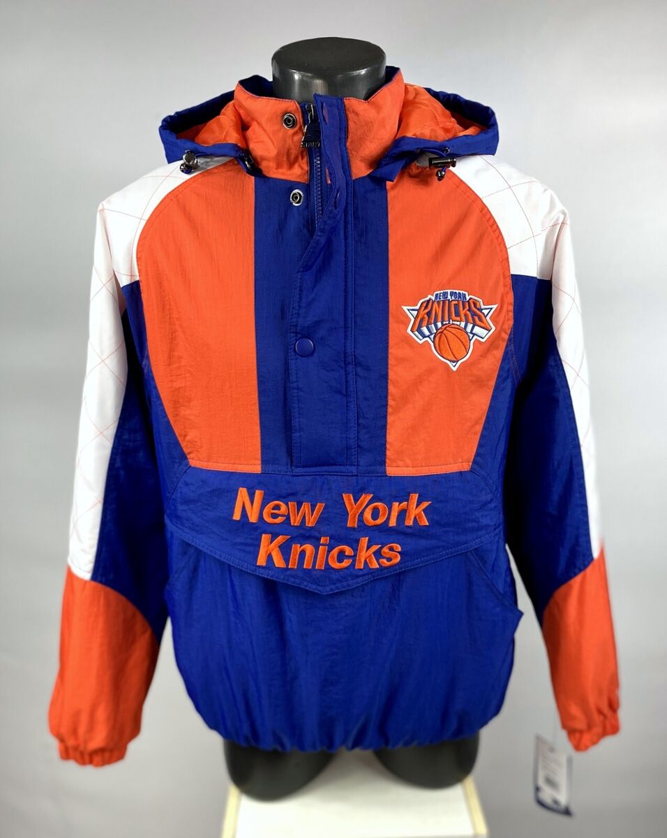 NEW YORK KNICKS Starter Hooded Half Zip Pullover Jacket NEW YORK KNICKS Starter Hooded Half Zip Pullover Jacket
