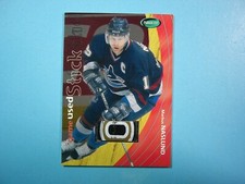 2001/02 PARKHURST IN THE GAME USED STICK HOCKEY CARD #PS-36 MARKUS NASLUND ITG