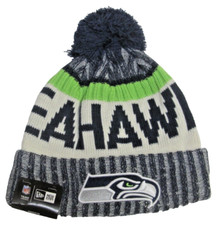 NFL Seattle Seahawks Multi-Color Cuffed Knit Hat With Pom By New Era