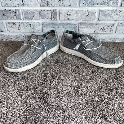 Hey Dude Wally Sox Shoes Mens Size 11 Ice Grey Distressed  display picture 3