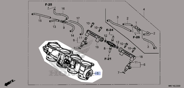 Honda 2017-2018 CB Drossell KöRper Montage 16401-MKF-L21 Neu OEM-image