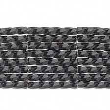 Spiral Bugle Beads 12mm Opaque Jet 100 Beads