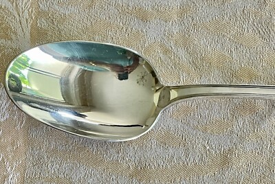 Cuillere a Entremet En Metal Argente Christofle Modele Boreal Art Deco