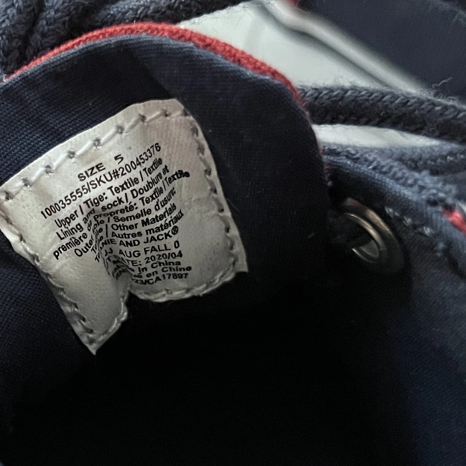 Новый без ЯРЛЫКОВ JANIE и JACK темно-бордовый высоты верхний кроссовки обувь Размер 5 ребенка ясельного возраста - Изображение 3 из 4