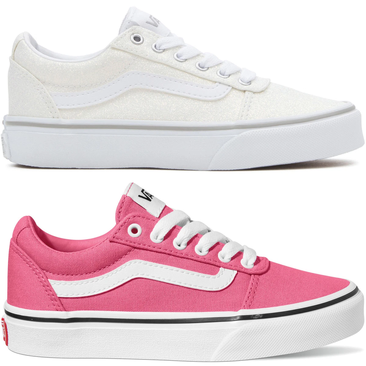 Vans Kids Ward Low Rise Canvas Trainers Sneakers Shoes