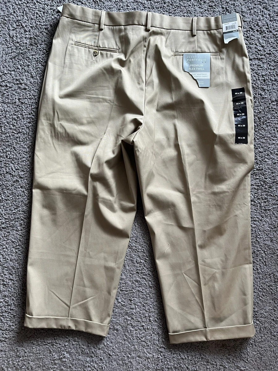 NWT Perry Ellis Portfolio Premium Flex Twill Chino Pants Mens Size 44 X 25  Beige | eBay