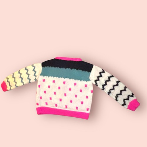 Maglione alpaca bambino cavoli e re museo maglieria rosa stravagante Cottagecore - Foto 17 di 22