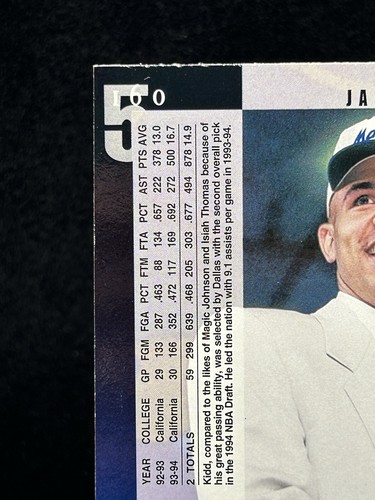 JASON KIDD RC 1994-95 Upper Deck #160 Rookie HOF NBA Dallas Mavericks - Picture 7 of 13