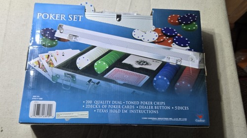 Cardinal 200 Pice Poker Chip Set In Aluminum Carry Case New In Box - Picture 7 of 7
