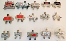 Lot of 15 Cable Coax TV SPLITTERS - 2 3 Way parts part replacement splitter
