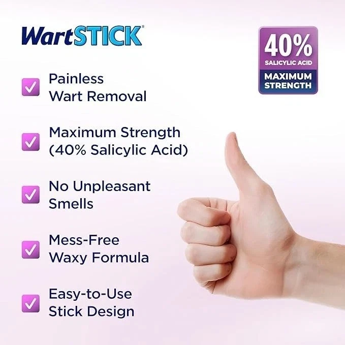 WartStick Máxima Fuerza Ácido Salicílico Sólido-Stick 0.2 OZ (5.1 G) Envío Rápido Foto 4 de 4