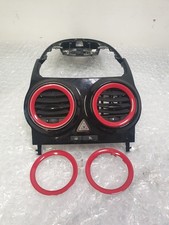 VAUXHALL CORSA.D 2014 CENTER DASH SURROUND & VENTS RED GLOSS BLACK TYPE