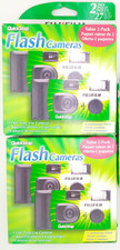 4 Fujifilm Quicksnap Flash Cameras 2x 2 Single Use Film 400 Speed 27 5/25