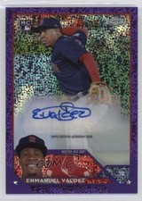 2023 Topps Chrome Update Purple Speckle Refractor /299 Enmanuel Valdez Auto ms9