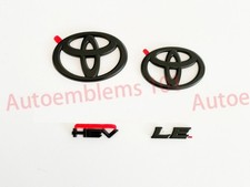 New 2025-2027 Toyota Camry Hybrid Le Hev Matte Blackout Emblem Overlay Kits Set New 2025-2027 Toyota Camry Hybrid Le Hev Matte Blackout Emblem Overlay Kits Set