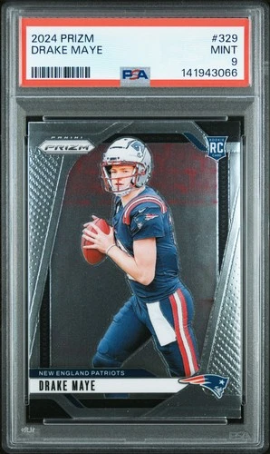 2024 PANINI PRIZM #329 DRAKE MAYE ROOKIE RC PSA 9