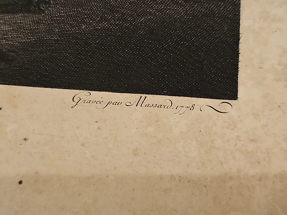 XVIIIe 1778 Grande Gravure La Dame Bienfaisante GREUZE Par Massard 59x68 ART - Photo 4/4