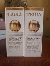 2 X Truly Vanilla Baby Luxury Body Oil Vegan 1.7 fl oz Each New in Boxes