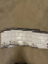 Tool Bench Hardware Self Adhesive Wall 3D Tiles, 12x12", White, Pack of 6