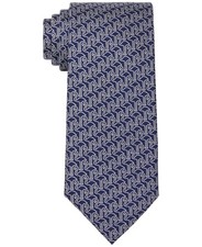 Tommy Hilfiger Men's Flamingo Geo Navy Necktie-OS