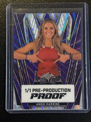 2024 Leaf Women Of Sport CoC Andie Harding RC SP Purple Wave Prizm Proof #d 1/1