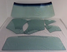 Glass 1968 1969 Camaro Firebird Hardtop Windshield Door Quarter Back Green Dated