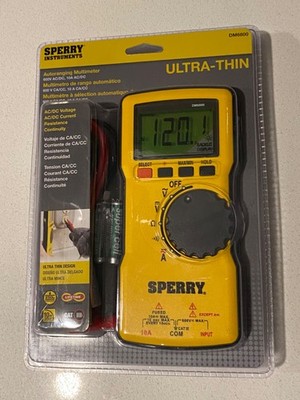 Sperry Instruments DM6800 Ultra-Thin, Auto Ranging Multimeter 600V AC/DC 10A NEW