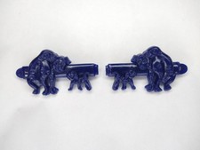 Vintage Goody Set Of 2 Blue Dog Puppy Snap Tight Barrette Hair Clip 1970s 1980s