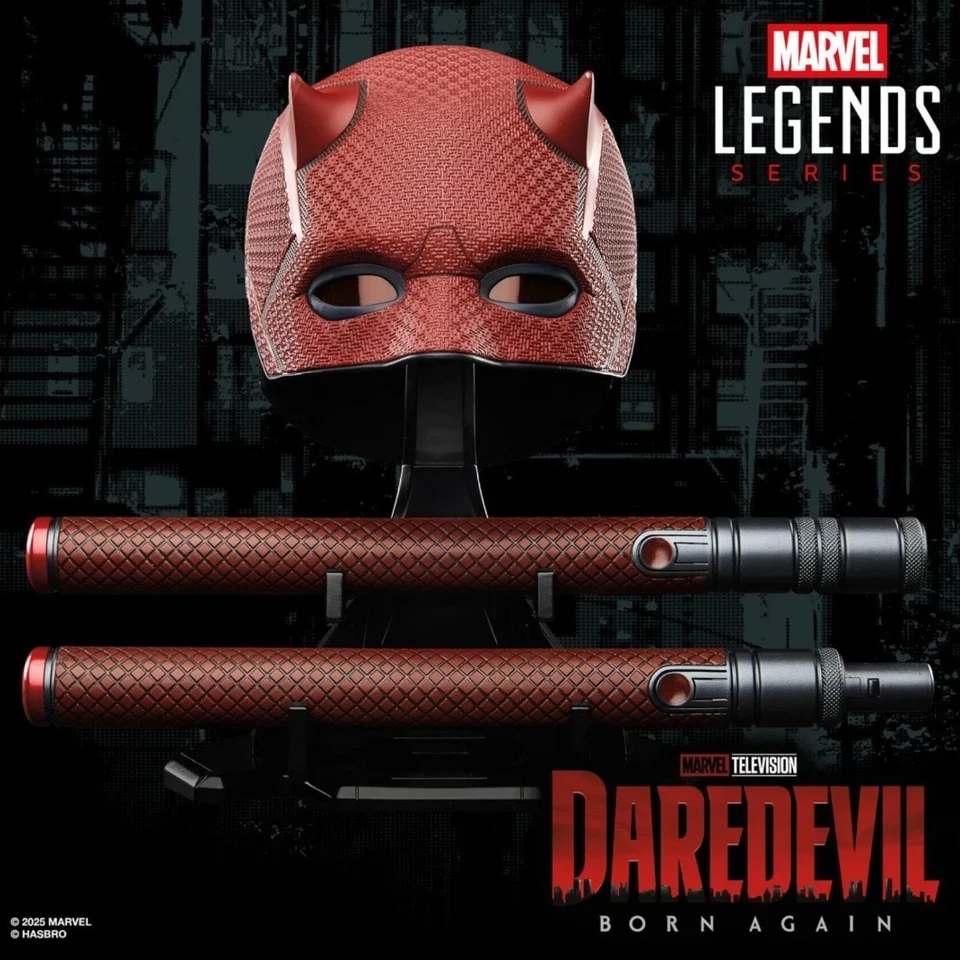 Marvel Legends Daredevil: Born Again Mask & Billy Club réplicas de utilería PREVENTA NOV Foto 3 de 4