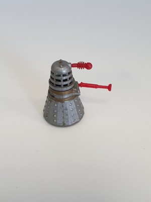 Rolykins Doctor Who Dalek Spielzeug Silber & Rot Original Louis Marx 1965.