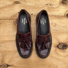 GH Bass Co Weejuns US8 Burgundy Leather Tassel Loafer Made in El Salvador