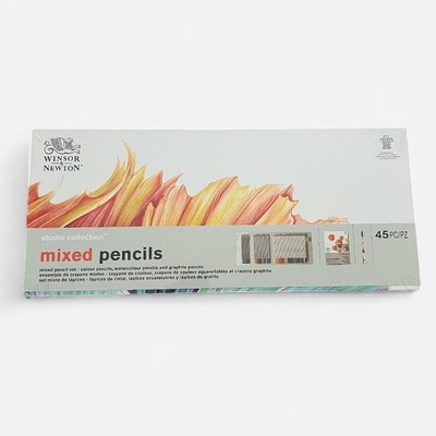 Winsor & Newton Studio Collection Artist Pencils Colour Pencil Box Set of 45 NEW