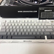 GravaStar Gaming Keyboard Mercury K1 Wireless TKL US Layout Gray White Unused