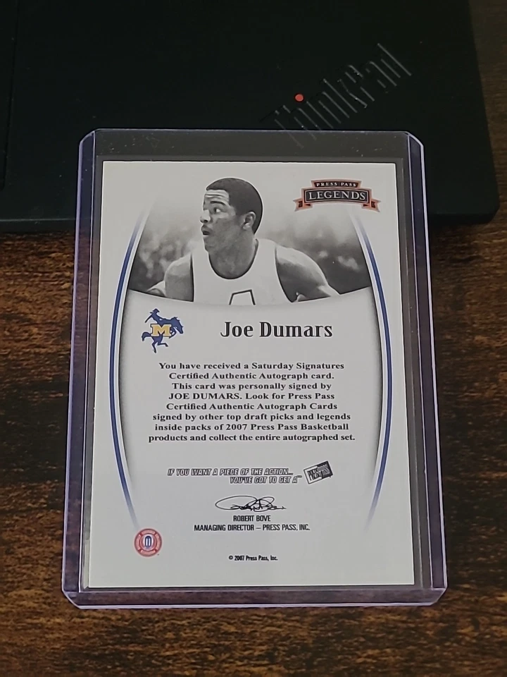 2007-08 Press Pass Legends Saturday Signatures Joe Dumars Auto HOF Pistons - Image 2 of 2