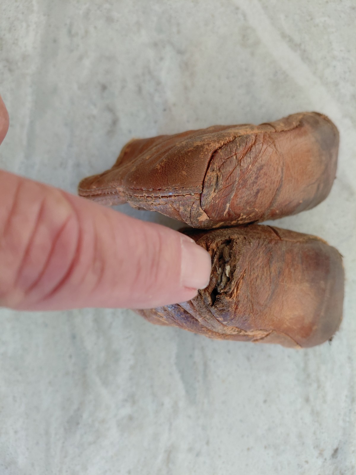 Antique Button Leather BABY SHOES See Note