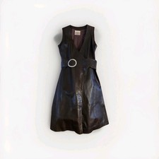 Neiman Marcus Troohy Room Leather Dress
