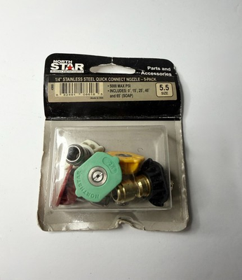 #ad NorthStar Pressure Washer Nozzle Tips 5 Pack 1 4quot; Quick Connect Size 5.5 5000 PS $15.00