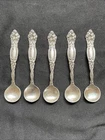 Lot of 5 Vintage Sterling Silver Salt Spoons, Frontenac International Silver Co